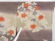 Photo6: 3423T08z370 Vintage Japanese Kimono Silk HAORI Chrysanthemum Sand beige (6)