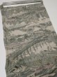 Photo3: 3R01z60  Japanese Kimono Crepe Silk  FABRIC Edo era Light gray 35.4x13.8 (3)