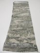 Photo6: 3R01z60  Japanese Kimono Crepe Silk  FABRIC Edo era Light gray 35.4x13.8 (6)