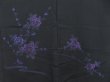 Photo3: 3509T03z570 Vintage Japanese Kimono Silk HAORI Flower Black (3)