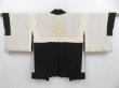 Photo6: 3509T03z570 Vintage Japanese Kimono Silk HAORI Flower Black (6)