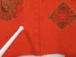 Photo6: 3509T10z540 Vintage Japanese Kimono Silk HAORI Peacock Orangered (6)