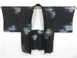 Photo6: 3509T11z730 Vintage Japanese Kimono Silk HAORI Cloud Black (6)