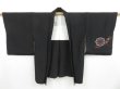 Photo5: 3510T05z470 Vintage Japanese Kimono Silk URUSHI HAORI Flowers Black (5)