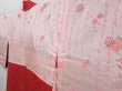 Photo7: 3510T06z540 Vintage Japanese Kimono Silk HAORI Flowers Dark red (7)