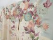 Photo2: 3513T13z890 Vintage Japanese Kimono Silk TSUKESAGE Chrysanthemum Off-white (2)