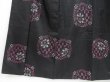 Photo4: 3514T01z640 Vintage Japanese Kimono Silk MEISEN KOMON Flower Black (4)