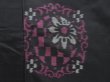 Photo6: 3514T01z640 Vintage Japanese Kimono Silk MEISEN KOMON Flower Black (6)