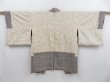 Photo8: 3514T10z480 Vintage Japanese Kimono Silk HAORI Flowers Black (8)