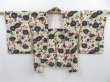 Photo7: 3514T12z610 Vintage Japanese Kimono Silk HAORI Flowers Off-white (7)