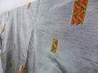 Photo2: 3517T12z850 Vintage Japanese Kimono Silk TSUMUGI  Light gray (2)