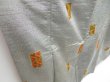 Photo3: 3517T12z850 Vintage Japanese Kimono Silk TSUMUGI  Light gray (3)