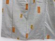 Photo4: 3517T12z850 Vintage Japanese Kimono Silk TSUMUGI  Light gray (4)