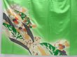 Photo3: 3522T05z890 Vintage Japanese Kimono Silk TSUKESAGE Peony Light green (3)