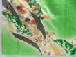 Photo4: 3522T05z890 Vintage Japanese Kimono Silk TSUKESAGE Peony Light green (4)