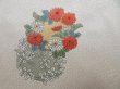 Photo6: 3522T07z770 Vintage Japanese Kimono Silk KOMON Flowers Off-white (6)