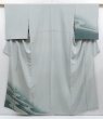 Photo1: 3522T11z910 Vintage Japanese Kimono Silk TSUKESAGE Stream Celadon (1)