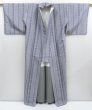 Photo5: 3522T11z700  Japanese Kimono Silk TSUMUGI  Light purple (5)