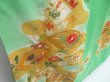 Photo3: 3522T14z870 Vintage Japanese Kimono Silk TSUKESAGE Jigami Light green (3)