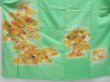 Photo5: 3522T14z870 Vintage Japanese Kimono Silk TSUKESAGE Jigami Light green (5)