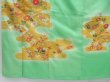 Photo6: 3522T14z870 Vintage Japanese Kimono Silk TSUKESAGE Jigami Light green (6)