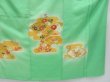 Photo7: 3522T14z870 Vintage Japanese Kimono Silk TSUKESAGE Jigami Light green (7)