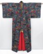 Photo8: 3527T07z800 Vintage Japanese Kimono Silk ECHIGO TSUMUGI Flowers (8)