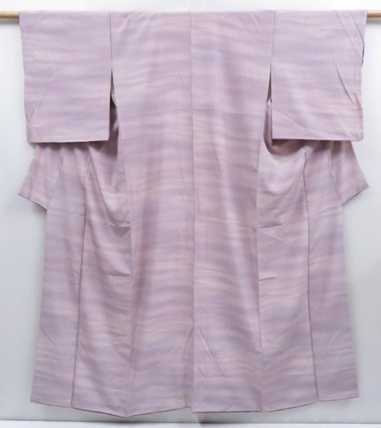 Photo1: 3530T10z920  Japanese Kimono Silk KOMON Shading off Light purple (1)