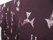 Photo2: 3530T13z920 Vintage Japanese Kimono Silk KOMON  Dark grape (2)