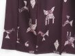 Photo4: 3530T13z920 Vintage Japanese Kimono Silk KOMON  Dark grape (4)