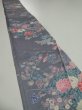 Photo1: 4G08z40  Japanese Kimono Silk  FABRIC Bird Ash purple 55.9x7.1 (1)