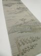 Photo2: 4G05z110  Japanese Kimono Crepe Silk  FABRIC Ukiyoe Light gray 64.6x14.2 (2)