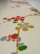 Photo4: 4i08z40  Japanese Kimono Silk  FABRIC Plum branch Off-white 52.0x6.7 (4)