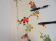 Photo8: 4i08z40  Japanese Kimono Silk  FABRIC Plum branch Off-white 52.0x6.7 (8)