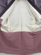 Photo5: 3604T06z800 Vintage Japanese Kimono Silk TSUMUGI  Dark grape (5)