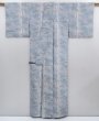 Photo4: 3608T05z530 Vintage Japanese Kimono Silk TSUMUGI Maple Dull sea blue (4)