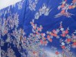 Photo2: 3608T07z910  Japanese Kimono Silk TSUKESAGE Flowers Dark lavender blue (2)