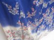 Photo3: 3608T07z910  Japanese Kimono Silk TSUKESAGE Flowers Dark lavender blue (3)