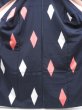 Photo5: 3608T09z630 Vintage Japanese Kimono Silk HITOE OMESHI Dark Navy (5)