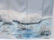 Photo7: 3611T01z1030  Japanese Kimono Silk IROTOMESODE Scenery Lavender gray (7)