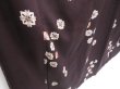 Photo3: 3611T03z740 Vintage Japanese Kimono Silk KOMON Flower Dark brown (3)