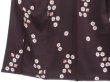 Photo4: 3611T03z740 Vintage Japanese Kimono Silk KOMON Flower Dark brown (4)