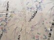 Photo5: 3611T06z1000 Vintage Japanese Kimono Silk KOMON Flowers Off-white (5)