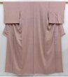 Photo1: 3611T11z930 Vintage Japanese Kimono Silk KOMON Stripe Peach (1)