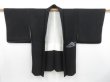 Photo5: 3710T07z550  Japanese Kimono Silk HAORI Wave Black (5)