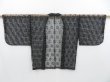 Photo1: 3710T02z170 Vintage Japanese Kimono Synthetic Lace HAORI  Black (1)