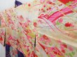 Photo7: 3711T06z400 Antique Japanese Kimono Silk HAORI Flowers Purple (7)