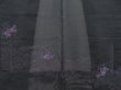 Photo3: 3716T04z220 Vintage Japanese Kimono Silk See through HAORI Flower Black (3)