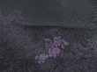 Photo4: 3716T04z220 Vintage Japanese Kimono Silk See through HAORI Flower Black (4)