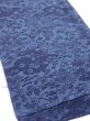 Photo3: 4L02z60  Japanese Kimono Crepe Silk  FABRIC Flowers Indigo 40.2x14.2 (3)